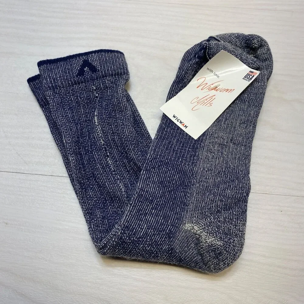 Wigwam Merino Wool Comfort Hiker Socks Blue USA Made